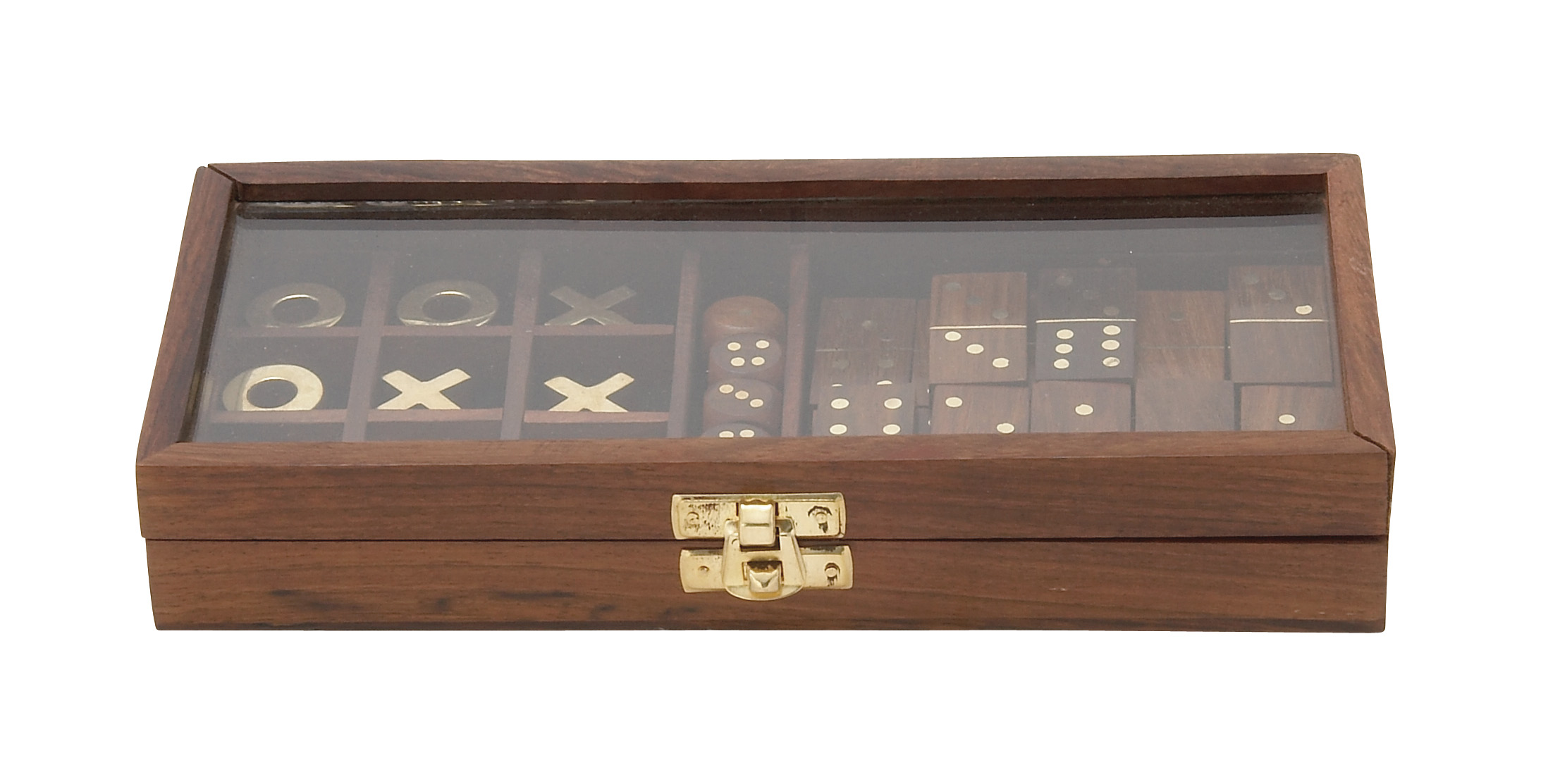 5x5 Tic Tac Toe Box With Glass Lid Coffee Table Game 